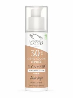 Aurinkotuotteet|Aurinkotuotteet-Laboratoires de Biarritz Alga Maris Tinted Face Sunscreen SPF 30 -sävyttävä aurinkovoide kasvoille, 50ml CLAIR