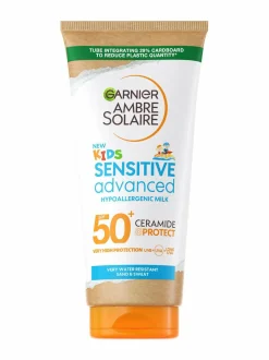 Aurinkotuotteet-Garnier Ambre Solaire Sensitive Advanced Hypoallergenic Kids Lotion SPF 50+ -aurinkosuojaemulsio