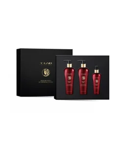 Lahjapakkaukset-T-LAB Professional Aura Oil Ritual Set -lahjapakkaus kuiville hiuksille, 3 tuotetta