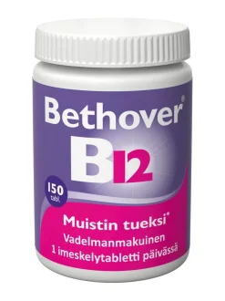 Apteekin Terveystuotteet-Bethover 1mg B12-vitamiini 150 tabl. vadelma