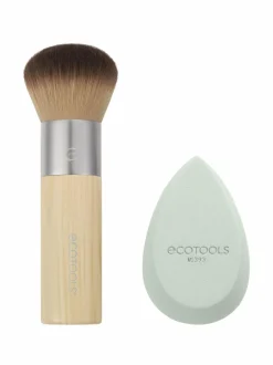 Meikit|Meikkaustarvikkeet-Eco Tools Blurring Blender + Full Complexion Brush -tarvikepakkaus