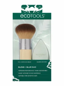 Meikit|Meikkaustarvikkeet-Eco Tools Blurring Blender + Full Complexion Brush -tarvikepakkaus