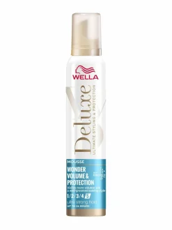 Muotoilu & Viimeistely-Wella Deluxe Wonder Volume & Protection Ultra Strong -muotovaahto 200 ml