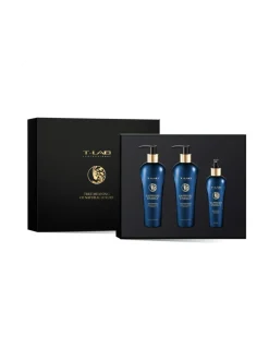 Lahjapakkaukset-T-LAB Professional Sapphire Energy Ritual Set -hiusta vahvistava lahjapakkaus, 3 tuotetta