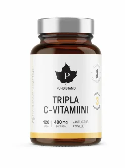 Vitamiinit-Puhdistamo Tripla C-vitamiini 400 mg -ravintolisä 120 kaps.
