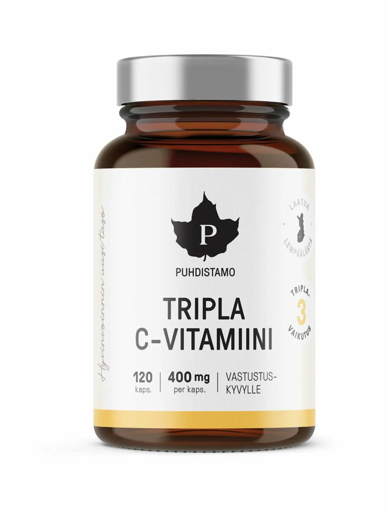 Vitamiinit-Puhdistamo Tripla C-vitamiini 400 mg -ravintolisä 120 kaps.